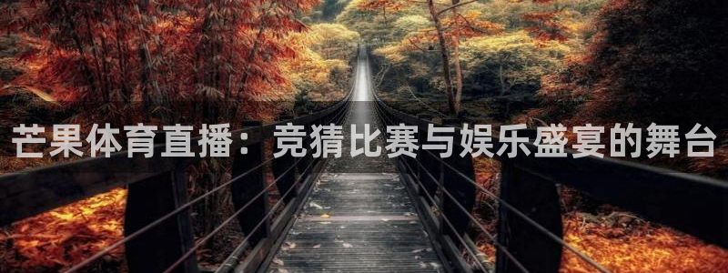 芒果体育直播：竞猜比赛与娱乐盛宴的舞台